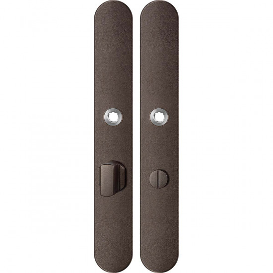 GPF1170.A1 LANGSCHILD AFGEROND WC63/8 GROTE KNOP 282X40X8,5MM DARK BLE