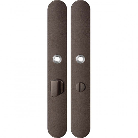 GPF1170.A1 LANGSCHILD AFGEROND WC57/8 GROTE KNOP 282X40X8,5MM DARK BLE