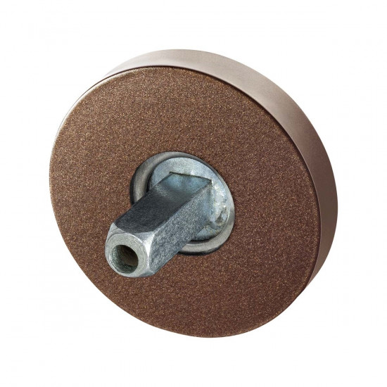 GPF1100.A2.0400 BRONZE BLEND ROZET ROND 50X8MM MET VASTGELASTE KNOPVAS