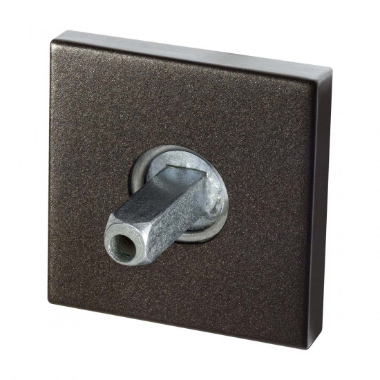 GPF1102.A1.0400 DARK BLEND ROZET VIERKANT 50X50X8MM MET VASTGELASTE KN
