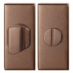 GPF1101A20910 BRONZE BLEND, TOILETGARNITUUR RECHTHOEKIG 70X32 MM STIFT 8 MM GROTE KNOP