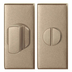 GPF1101A40910 CHAMPAGNE BLEND, TOILETGARNITUUR RECHTHOEKIG 70X32 MM STIFT 8 MM GROTE KNOP