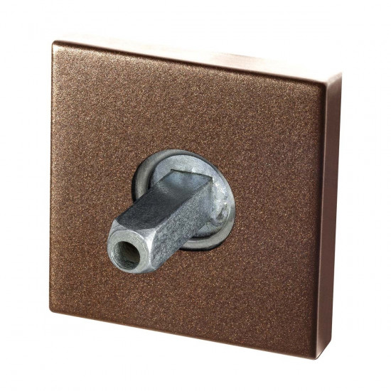 GPF1102.A2.0400 BRONZE BLEND ROZET VIERKANT 50X50X8MM MET VASTGELASTE