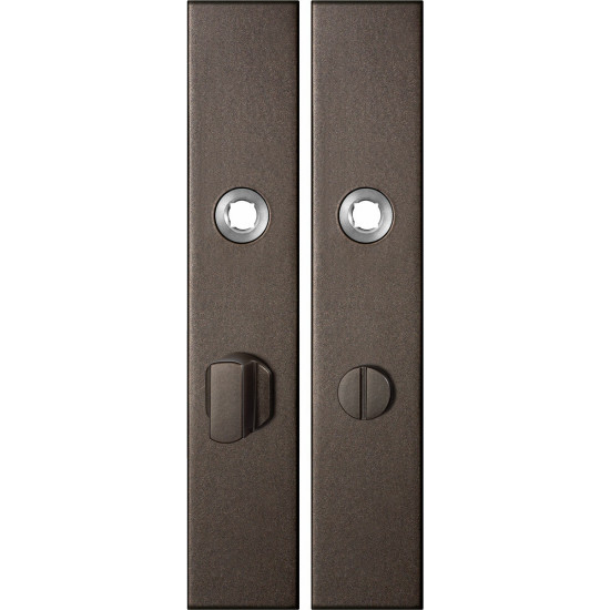 GPF1125.A1 LANGSCHILD RECHTHOEKIG WC63/8 GROTE KNOP 218X40X8,5MM DARK
