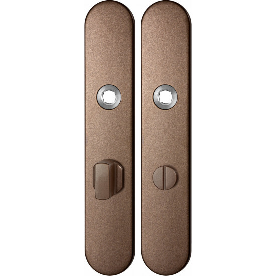 GPF1120.A2 LANGSCHILD AFGEROND WC63/8 GROTE KNOP 218X40X8,5MM BRONZE B
