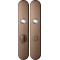 GPF1120A20863 BRONZE BLEND, LANGSCHILD AFGEROND ENKELVEREND 218X40X8,5MM WC63/8 GROTE KNOP