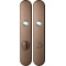 GPF1120A20872 BRONZE BLEND, LANGSCHILD AFGEROND ENKELVEREND 218X40X8,5 MM WC72/8 GROTE KNOP