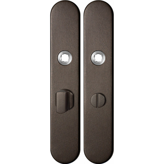 GPF1120.A1 LANGSCHILD AFGEROND WC55/8 GROTE KNOP 218X40X8,5MM DARK BLE
