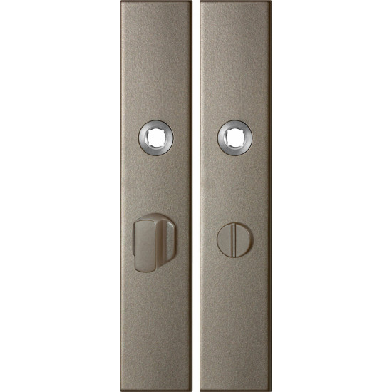 GPF1125.A3 LANGSCHILD RECHTHOEKIG WC55/8 GROTE KNOP 218X40X8,5MM MOCCA