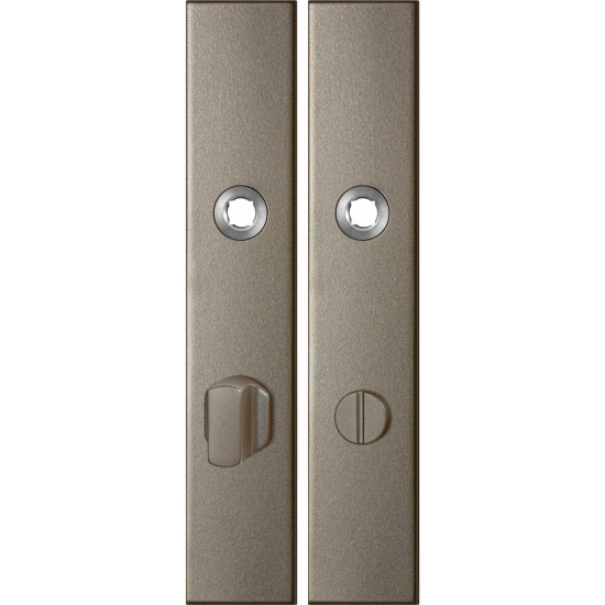 GPF1125.A3 LANGSCHILD RECHTHOEKIG WC72/8 GROTE KNOP 218X40X8,5MM MOCCA