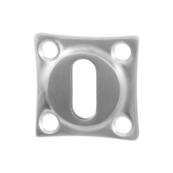 GPF090109107 RVS GEBORSTELD, SLEUTELROZET KLASSIEK 38X38X5MM