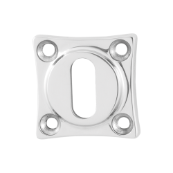 GPF090149107 RVS GEPOLIJST, SLEUTELROZET KLASSIEK 38X38X5MM