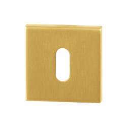 GPF0901021P4 PVD MAT MESSING, SLEUTELROZET VIERKANT 50X50X8MM