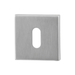 GPF090102107 RVS GEBORSTELD, SLEUTELROZET VIERKANT 50X50X8MM