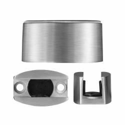 GPF058309000 RVS GEBORSTELD, VLOERGELEIDER T.B.V. GLAZEN SCHUIFDEURSYSTEMEN RVS