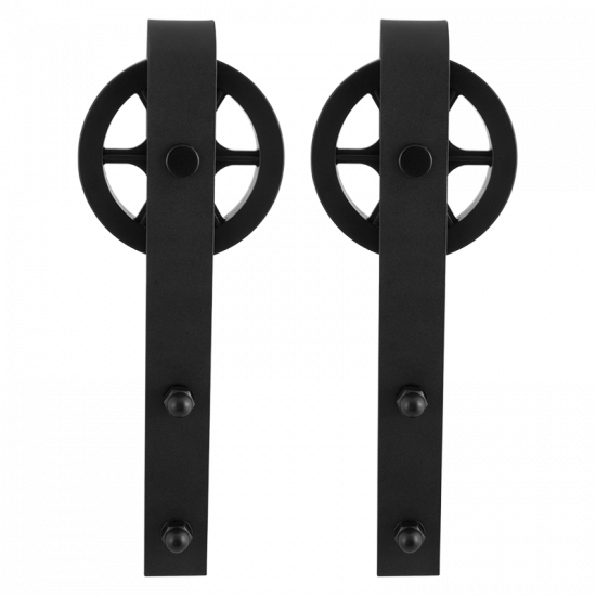 GPF0502.61 SCHUIFDEURHANGER SET TEHO ZWART T.B.V. EXTRA DEUR GPF0502.61 SCHUIFDEURHANGER SET TEHO ZWART T.B.V. EXTRA DEUR
