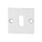 GPF090148107 RVS GEPOLIJST, SLEUTELROZET PLAT VIERKANT 50X50X2MM