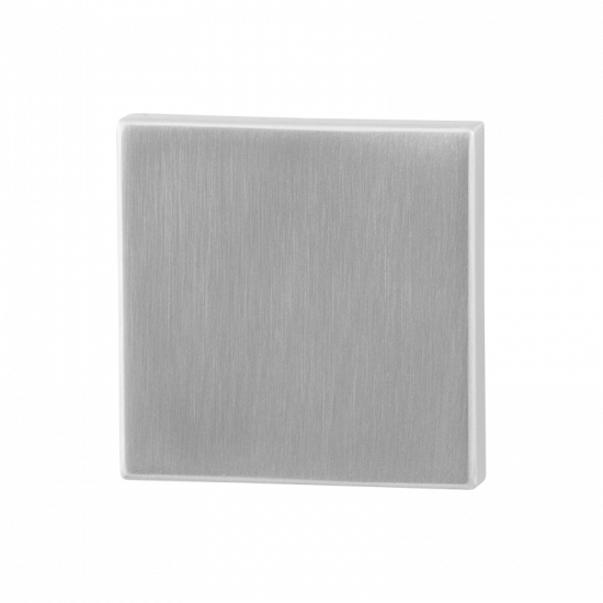 GPF0900.02 RVS GEBORSTELD BLINDE ROZET VIERKANT 50X50X8MM GPF0900.02 RVS GEBORSTELD BLINDE ROZET VIERKANT 50X50X8MM