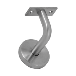 GPF078009000 RVS GEBORSTELD, LEUNINGHOUDER 75MM HOOG, 64MM ROZET VLAK ZADEL GPF078009000 RVS GEBORSTELD, LEUNINGHOUDER 75MM HOOG, 64MM ROZET VLAK ZADEL