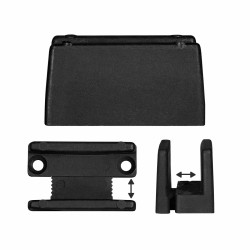 GPF058361002 ZWART, VLOERGELEIDER T.B.V. GLAZEN SCHUIFDEURSYSTEMEN ZWART