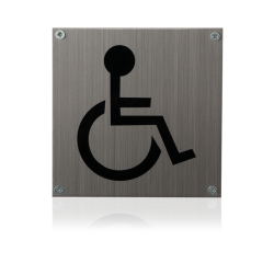 GPF046009831 RVS GEBORSTELD, PICTOGRAM 'MINDER VALIDE' VIERKANT 125X125MM GESCHROEFD GPF046009831 RVS GEBORSTELD, PICTOGRAM 'MINDER VALIDE' VIERKANT 125X125MM GESCHROEFD