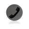 GPF042509830 RVS GEBORSTELD, PICTOGRAM TELEFOON ROND 75MM ZELFKLEVEND