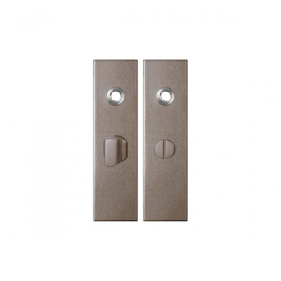 GPF1115.A3 KORTSCHILD RECHTHOEKIG WC55/8 GROTE KNOP 169X46X8,5MM MOCCA