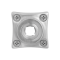 GPF110009200 RVS GEBORSTELD, KLASSIEK VIERKANTE ROZET 38X38X5MM LINKS/ RECHTS
