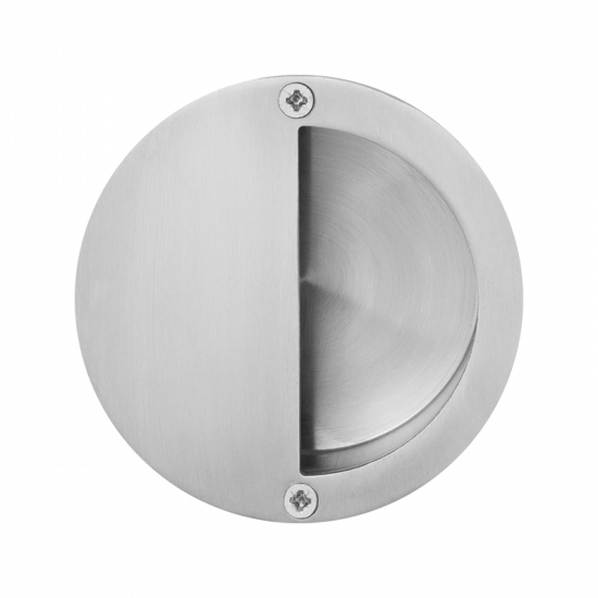 GPF0711.09 RVS MAT SCHUIFDEURKOM ROND 90MM HALF GRIP