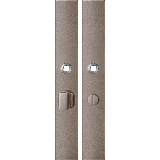 GPF1175.A3 LANGSCHILD RECHTHOEKIG WC55/8 GROTE KNOP 282X40X8,5MM MOCCA