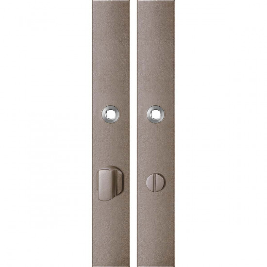 GPF1175.A3 LANGSCHILD RECHTHOEKIG WC72/8 GROTE KNOP 282X40X8,5MM MOCCA
