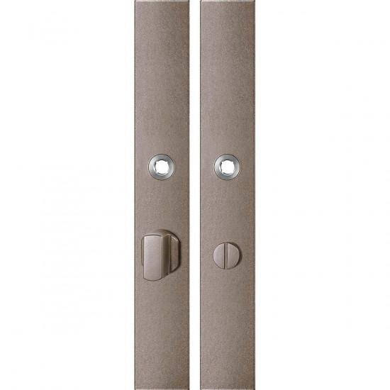 GPF1175.A3 LANGSCHILD RECHTHOEKIG WC63/8 GROTE KNOP 282X40X8,5MM MOCCA