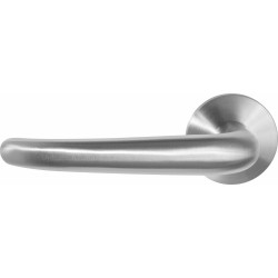 GPF3085090200-00 RVS GEBORSTELD, GPF3085.00L/R TINO DEURKRUK OP RONDE ROZET RVS 50X8 MM, LINKS-/ RECHTSWIJZEND GPF3085090200-00 RVS GEBORSTELD, GPF3085.00L/R TINO DEURKRUK OP RONDE ROZET RVS 50X8 MM, LINKS-/ RECHTSWIJZEND