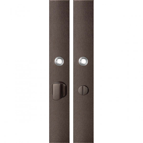 GPF1175.A1 LANGSCHILD RECHTHOEKIG WC57/8 GROTE KNOP 282X40X8,5MM DARK
