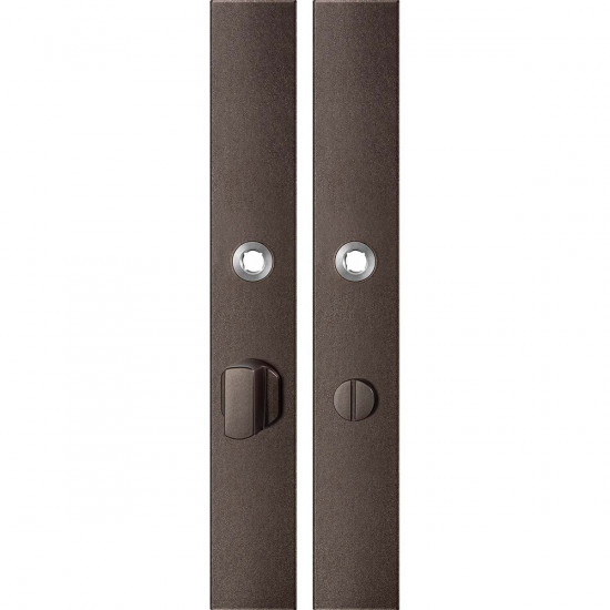 GPF1175.A1 LANGSCHILD RECHTHOEKIG WC63/8 GROTE KNOP 282X40X8,5MM DARK