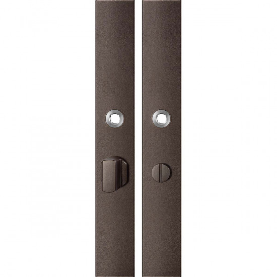 GPF1175.A1 LANGSCHILD RECHTHOEKIG WC55/8 GROTE KNOP 282X40X8,5MM DARK