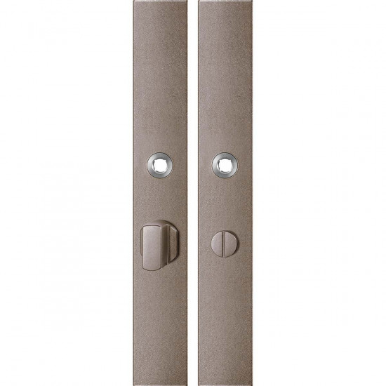 GPF1175.A3 LANGSCHILD RECHTHOEKIG WC57/5 GROTE KNOP 282X40X8,5MM MOCCA