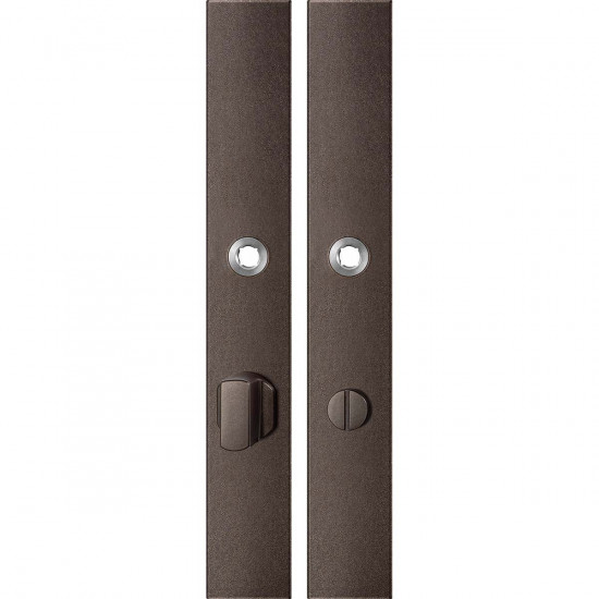 GPF1175.A1 LANGSCHILD RECHTHOEKIG WC72/8 GROTE KNOP 282X40X8,5MM DARK