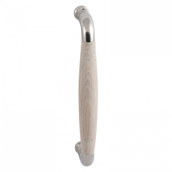 GPF4913.49A IKA DEURGREEP RVS GEPOLIJST/EIKEN WHITEWASH GEBOGEN 130X60 GPF4913.49A IKA DEURGREEP RVS GEPOLIJST/EIKEN WHITEWASH GEBOGEN 130X60