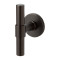 GPF3046A10400-05 DARK BLEND, HIPI DEUX KRUISKNOP VAST INCL. KNOPVASTZETTER 103 MM OP RONDE ROZET