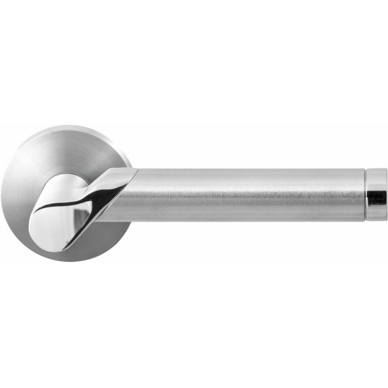 GPF3025.09/49-00 HORO DUO DEURKRUK OP RONDE ROZET RVS GEBORSTELD/RVS G GPF3025.09/49-00 HORO DUO DEURKRUK OP RONDE ROZET RVS GEBORSTELD/RVS G