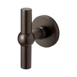 GPF3045A10400-05 DARK BLEND, GPF3045.A1 HIPI KRUISKNOP OP RONDE ROZET DARK BLEND, 50X6 MM, VAST INCL. KNOPVASTZETTER