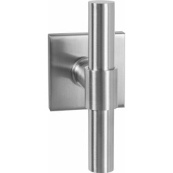 GPF3046090200-02 RVS GEBORSTELD, GPF3046.02L HIPI DEUX KRUISKRUK OP VIERKANTE ROZET RVS, 50X50X8 MM