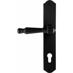 GPF6210600252-22 SMEEDIJZER ZWART, MELA DEURKRUK OP SCHILD SMEEDIJZER ZWART 238X41X4MM LINKS-/RECHTSWIJZEND