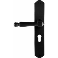 GPF6210600232-22 SMEEDIJZER ZWART, MELA DEURKRUK OP SCHILD SMEEDIJZER ZWART 238X41X4MM LINKS-/RECHTSWIJZEND