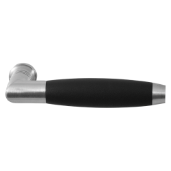 GPF405101100 RVS GEBORSTELD ZWART, IKA DEURKRUK HAAKS MET TRAPEZIUM EINDKNOP RVS GEBORSTELD