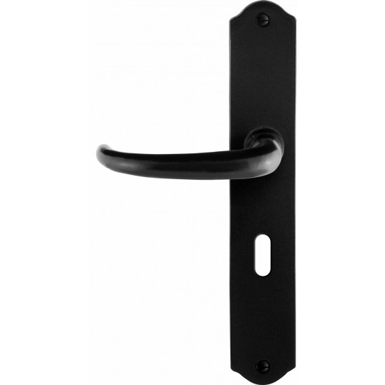 GPF6205.60L/R SMEEDIJZER ZWART UHKA DEURKRUK OP SCHILD BB56, 238X41X4M
