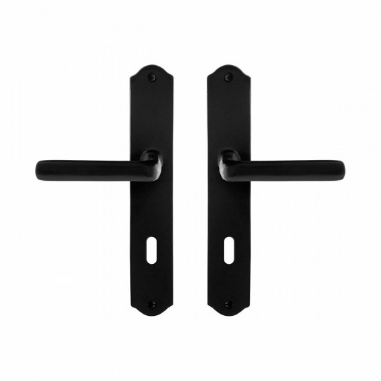 GPF6235.60 SMEEDIJZER ZWART ILO DEURKRUK OP SCHILD BB72, 238X41X4 MM.
