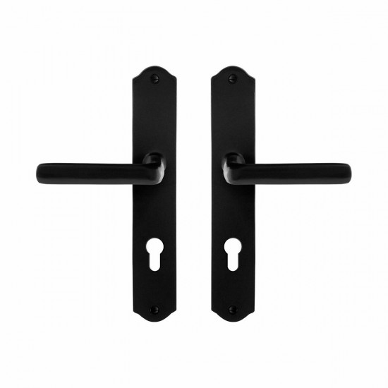 GPF6235.60 SMEEDIJZER ZWART ILO DEURKRUK OP SCHILD PC72, 238X41X4MM