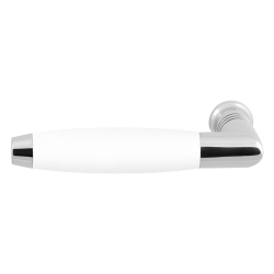 GPF402541200 RVS GEPOLIJST WIT, IKA GATDEEL LINKS/ RECHTS HAAKS MET TRAPEZIUM EINDKNOP RVS GEPOLIJST/WIT